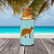Load image into Gallery viewer, Red Fox Blue Check   Hugger for slim cans