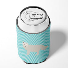 Load image into Gallery viewer, White Arctic Fox Blue Check Can or Bottle Hugger BB8051CC