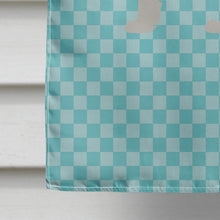 Load image into Gallery viewer, White Arctic Fox Blue Check Flag Canvas House Size BB8051CHF