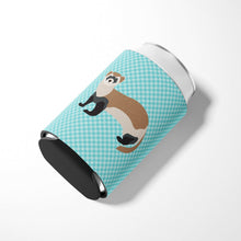 Load image into Gallery viewer, Ferret Blue Check Can or Bottle Hugger BB8052CC
