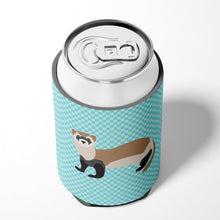 Load image into Gallery viewer, Ferret Blue Check Can or Bottle Hugger BB8052CC