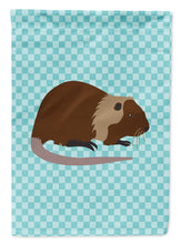 Load image into Gallery viewer, Coypu Nutria River Rat Blue Check Garden Flag - Outdoor Decorative Yard Flag