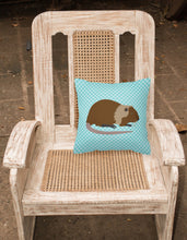 Load image into Gallery viewer, Coypu Nutria River Rat Blue Check Fabric Decorative Pillow BB8053PW1818