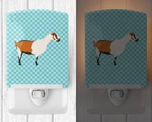 Load image into Gallery viewer, Alpine Goat Blue Check Ceramic Night Light BB8054CNL