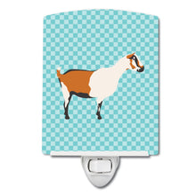 Load image into Gallery viewer, Alpine Goat Blue Check Ceramic Night Light BB8054CNL