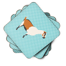 Load image into Gallery viewer, Alpine Goat Blue Check Foam Coaster  BB8054FC