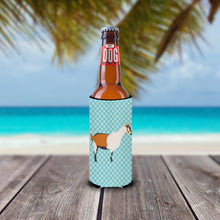 Load image into Gallery viewer, Alpine Goat Blue Check   Hugger for slim cans