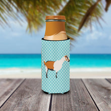 Load image into Gallery viewer, Alpine Goat Blue Check   Hugger for slim cans