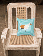 Load image into Gallery viewer, Alpine Goat Blue Check Fabric Decorative Pillow BB8054PW1818