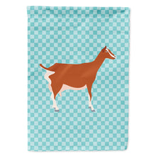 Load image into Gallery viewer, Toggenburger Goat Blue Check Flag Canvas House Size BB8055CHF