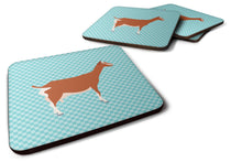 Load image into Gallery viewer, Toggenburger Goat Blue Check Foam Coaster  BB8055FC