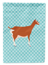 Load image into Gallery viewer, Toggenburger Goat Blue Check Garden Flag - Outdoor Decorative Yard Flag