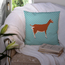 Load image into Gallery viewer, Toggenburger Goat Blue Check Throw Pillow - 14x14 Decorative Pillow – Art for Your Home &amp; Patio BB8055PW1414