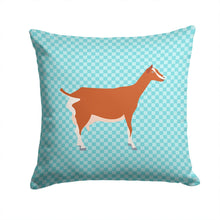 Load image into Gallery viewer, Toggenburger Goat Blue Check Throw Pillow - 14x14 Decorative Pillow – Art for Your Home &amp; Patio BB8055PW1414