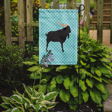 Load image into Gallery viewer, Verata Goat Blue Check Garden Flag - Outdoor Decorative Yard Flag