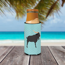 Load image into Gallery viewer, Verata Goat Blue Check   Hugger for slim cans