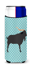 Load image into Gallery viewer, Verata Goat Blue Check   Hugger for slim cans