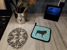 Load image into Gallery viewer, Verata Goat Blue Check Pot Holders - Set of 2 - Heat-Resistant Kitchen Essentials BB8056PTHD