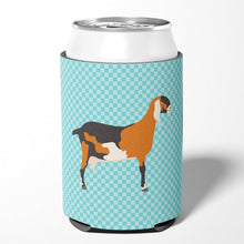 Load image into Gallery viewer, Anglo-nubian Nubian Goat Blue Check Can or Bottle Hugger BB8057CC