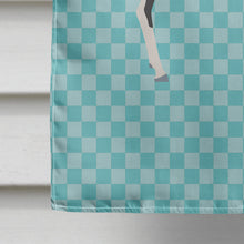 Load image into Gallery viewer, Black Bengal Goat Blue Check Flag Canvas House Size BB8058CHF