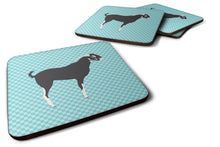 Load image into Gallery viewer, Black Bengal Goat Blue Check Foam Coaster  BB8058FC