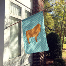 Load image into Gallery viewer, American Lamancha Goat Blue Check Flag Canvas House Size BB8059CHF