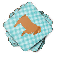 Load image into Gallery viewer, American Lamancha Goat Blue Check Foam Coaster  BB8059FC