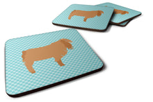 Load image into Gallery viewer, American Lamancha Goat Blue Check Foam Coaster  BB8059FC