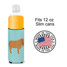 Load image into Gallery viewer, American Lamancha Goat Blue Check   Hugger for slim cans