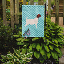 Load image into Gallery viewer, Boer Goat Blue Check Garden Flag - Outdoor Decorative Yard Flag