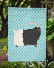 Load image into Gallery viewer, Welsh Black-Necked Goat Blue Check Garden Flag - Outdoor Decorative Yard Flag