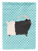 Load image into Gallery viewer, Welsh Black-Necked Goat Blue Check Garden Flag - Outdoor Decorative Yard Flag