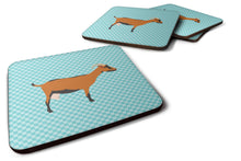Load image into Gallery viewer, Oberhasli Goat Blue Check Foam Coaster  BB8062FC