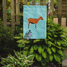 Load image into Gallery viewer, Oberhasli Goat Blue Check Garden Flag - Outdoor Decorative Yard Flag