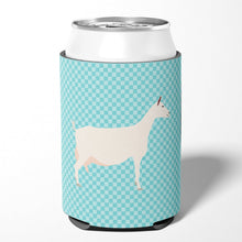 Load image into Gallery viewer, Saanen Goat Blue Check Can or Bottle Hugger BB8063CC