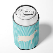 Load image into Gallery viewer, Saanen Goat Blue Check Can or Bottle Hugger BB8063CC