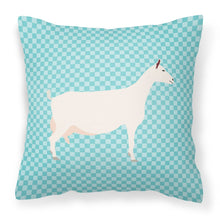 Load image into Gallery viewer, Saanen Goat Blue Check Fabric Decorative Pillow BB8063PW1818