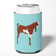 Load image into Gallery viewer, Jamnapari Goat Blue Check Can or Bottle Hugger BB8064CC