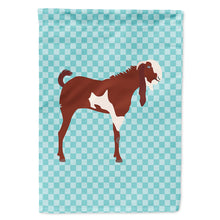 Load image into Gallery viewer, Jamnapari Goat Blue Check Flag Canvas House Size BB8064CHF