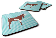 Load image into Gallery viewer, Jamnapari Goat Blue Check Foam Coaster  BB8064FC