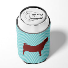 Load image into Gallery viewer, Kalahari Red Goat Blue Check Can or Bottle Hugger BB8065CC