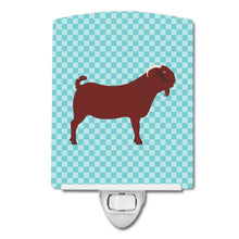 Load image into Gallery viewer, Kalahari Red Goat Blue Check Ceramic Night Light BB8065CNL