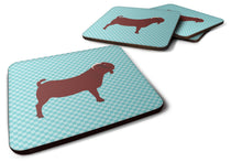 Load image into Gallery viewer, Kalahari Red Goat Blue Check Foam Coaster  BB8065FC