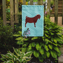 Load image into Gallery viewer, Kalahari Red Goat Blue Check Garden Flag - Outdoor Decorative Yard Flag