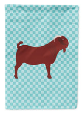 Load image into Gallery viewer, Kalahari Red Goat Blue Check Garden Flag - Outdoor Decorative Yard Flag