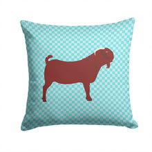 Load image into Gallery viewer, Kalahari Red Goat Blue Check Throw Pillow - 14x14 Decorative Pillow – Art for Your Home &amp; Patio BB8065PW1414