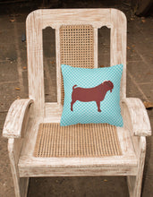 Load image into Gallery viewer, Kalahari Red Goat Blue Check Fabric Decorative Pillow BB8065PW1818