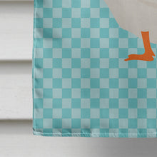 Load image into Gallery viewer, Embden Goose Blue Check Flag Canvas House Size BB8066CHF