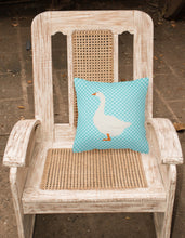 Load image into Gallery viewer, Embden Goose Blue Check Fabric Decorative Pillow BB8066PW1818