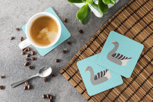 Load image into Gallery viewer, Pilgrim Goose Blue Check Foam Coaster  BB8067FC